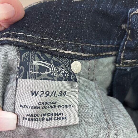 Silver Suki Surplus Button Flap Bootcut Jeans 29 - Picture 4 of 6